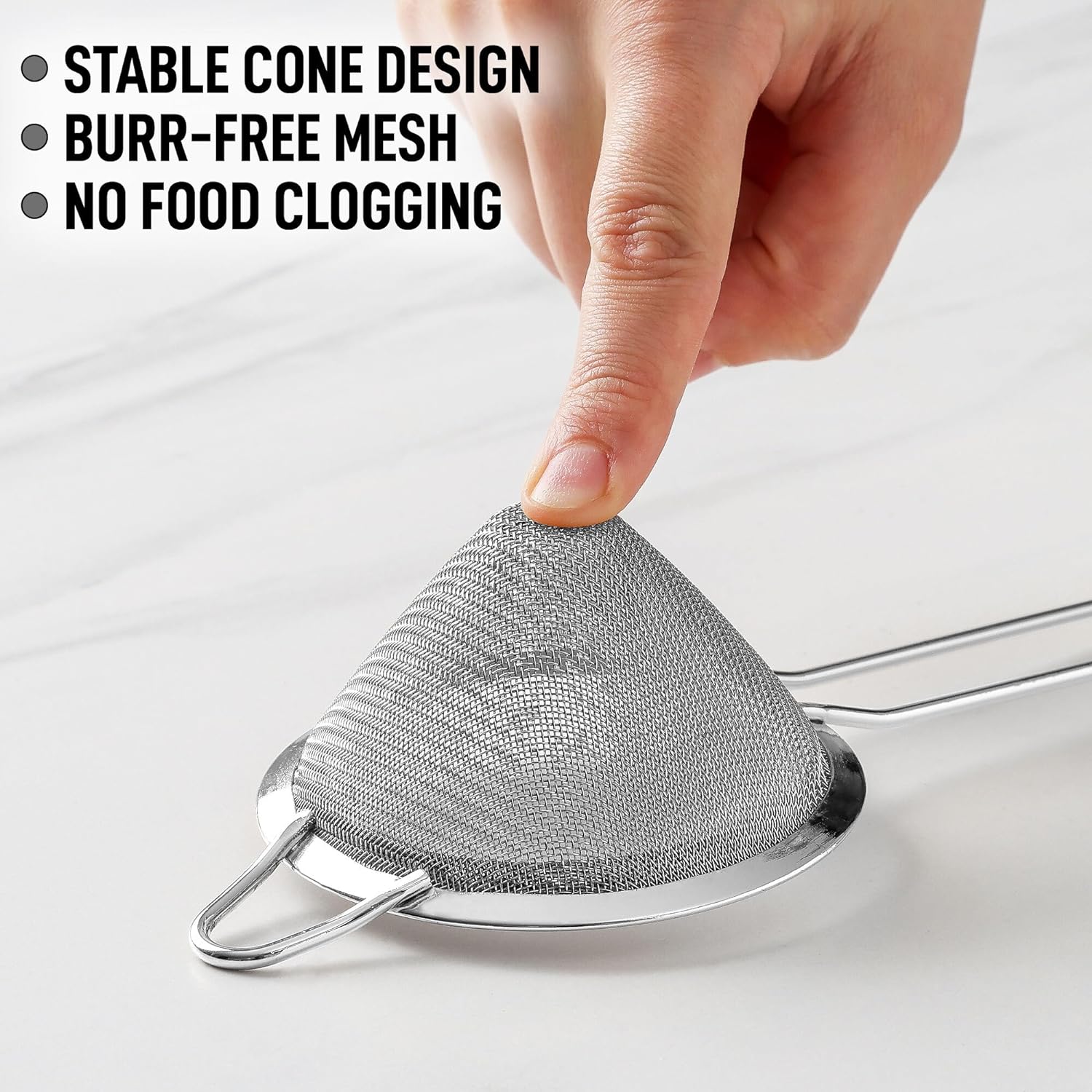Thumbnail 4 de Zulay Kitchen Fine Mesh Strainer 3.35 in