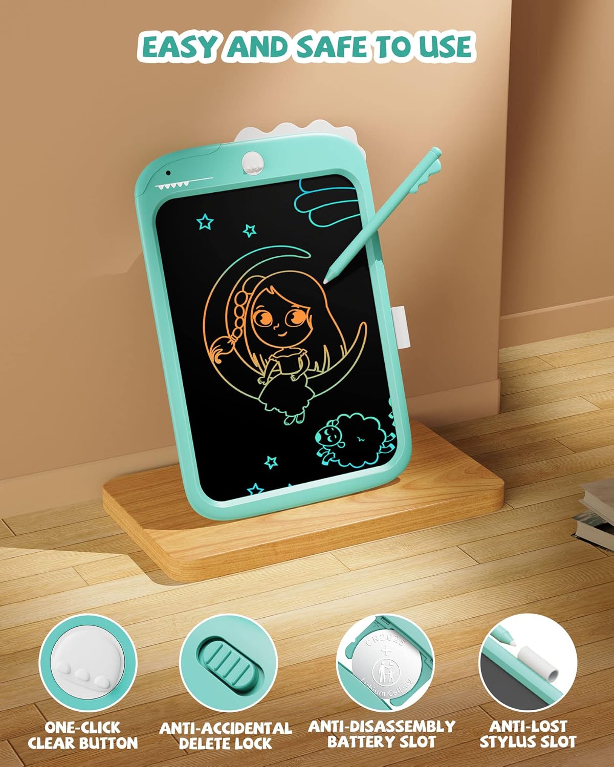 Thumbnail 2 de 10-Zoll-LCD-Schreibblock digitales Zeichenbrett für Kinder