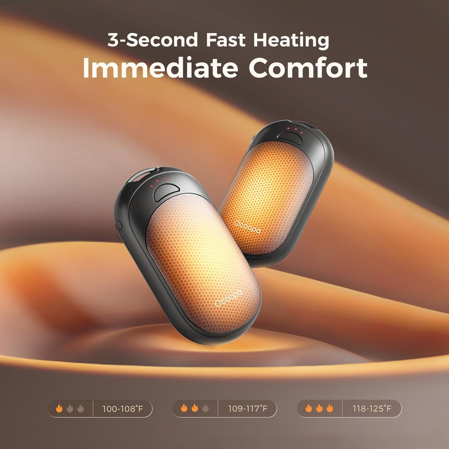 Detalle de OCOOPA UT3 Lite Magnetic Hand Warmer (2 Pack) – Ultra Thin, Rechargeable