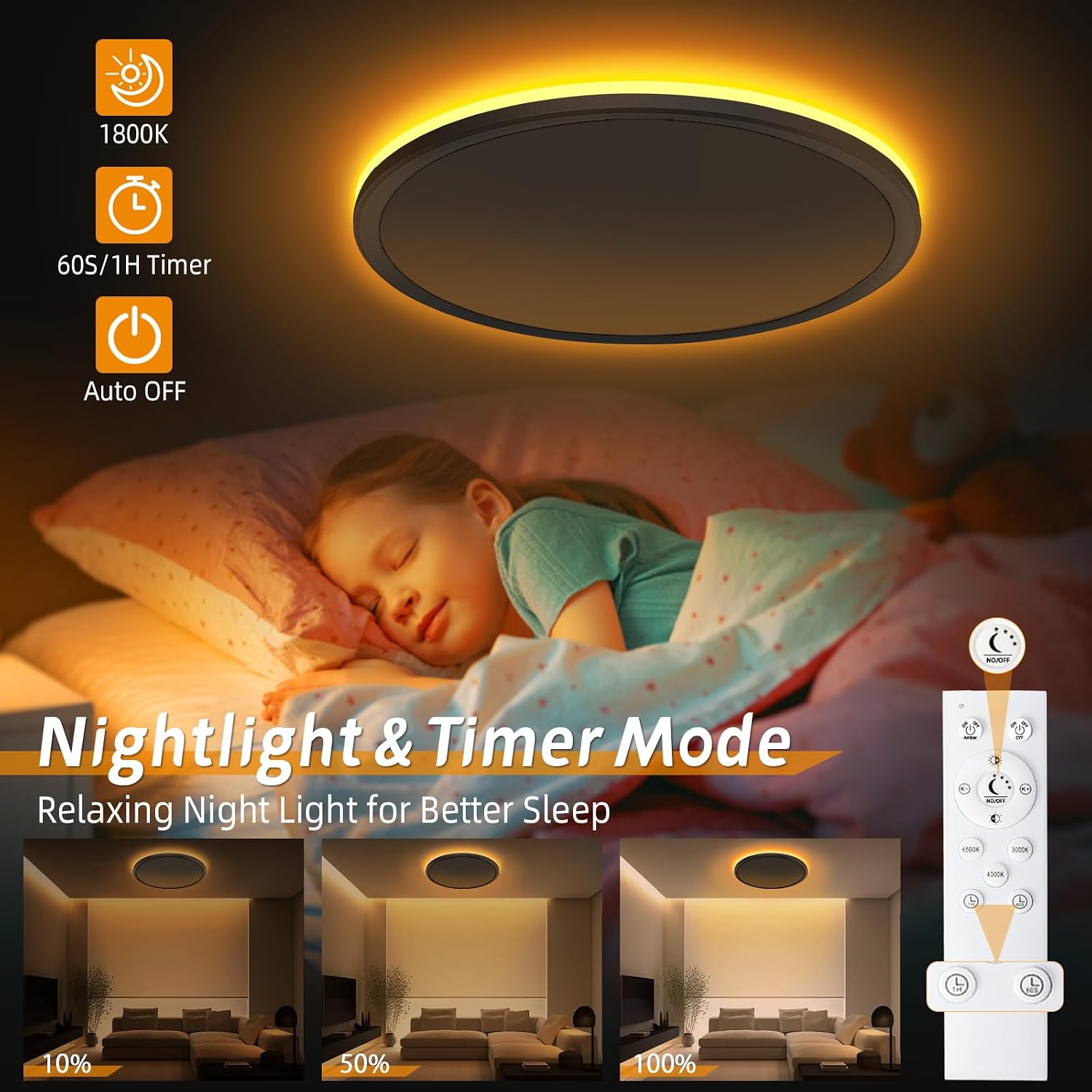 Detalle 2 de NEEMOSI LED Deckenleuchte 24W Ø29,5cm