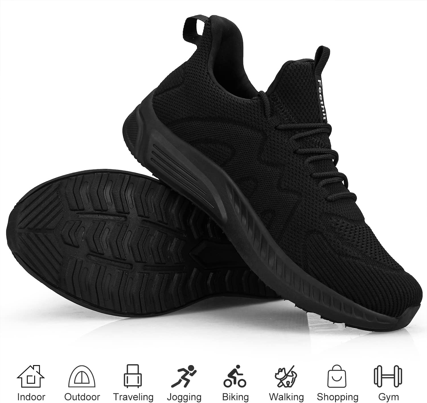 Thumbnail 5 de Feethit Mens Non Slip Walking Sneakers — Slip-On Athletic Shoes