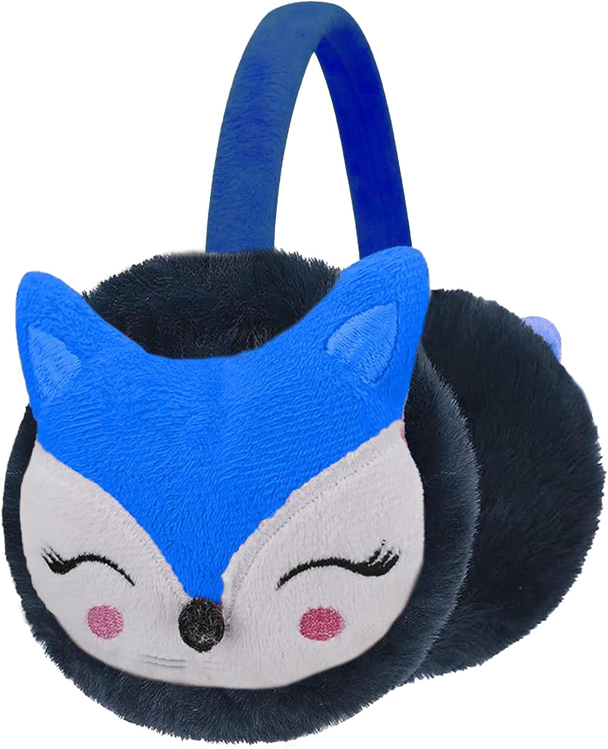 Detalle de Uoimky Ohrenwärmer Kinder – Plüsch-Earmuffs mit Fuchs-Motiv, winddicht und einstellbar