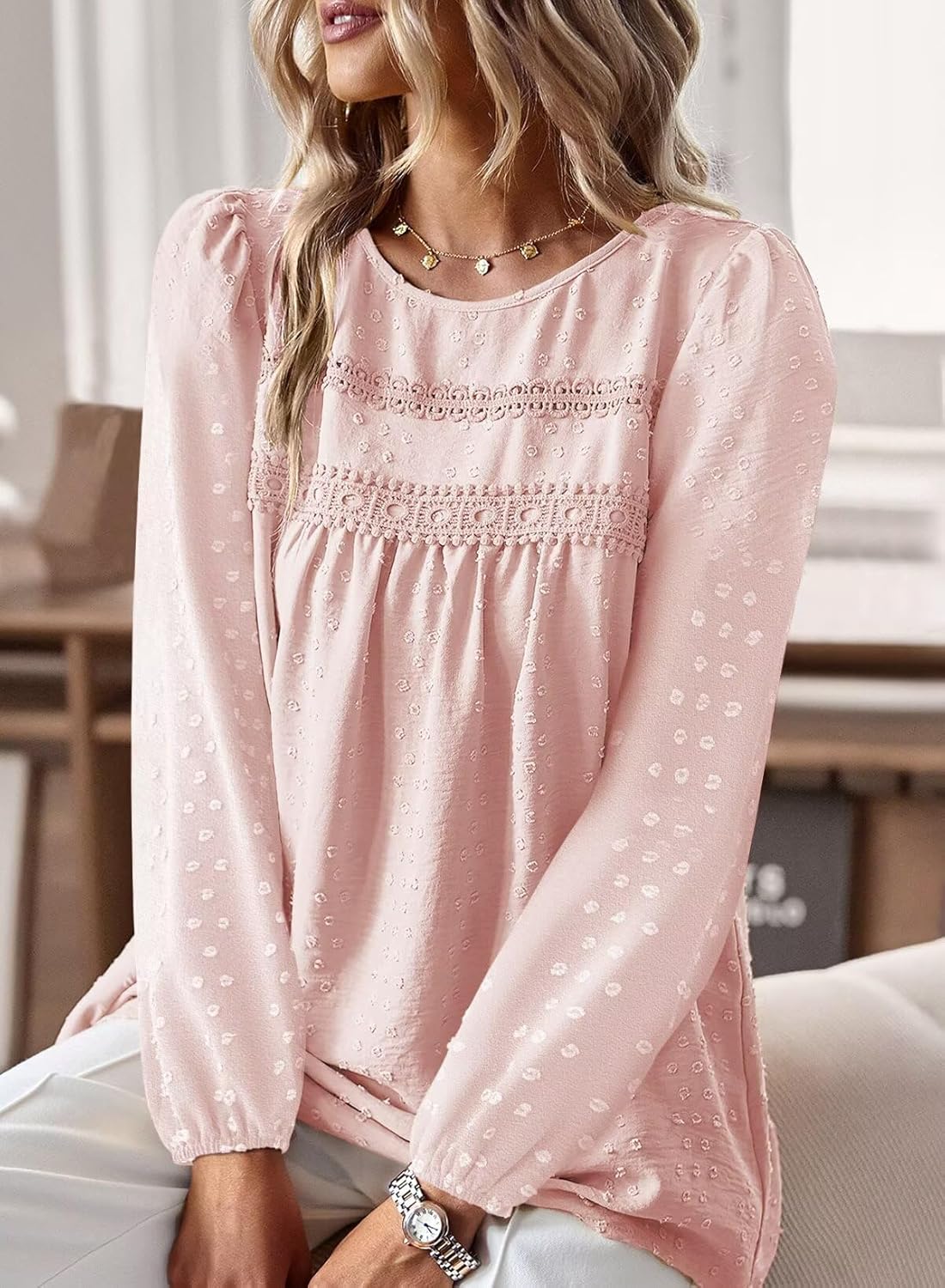 Detalle 2 de Falechay Autumn Lace Boho Blouse 2025