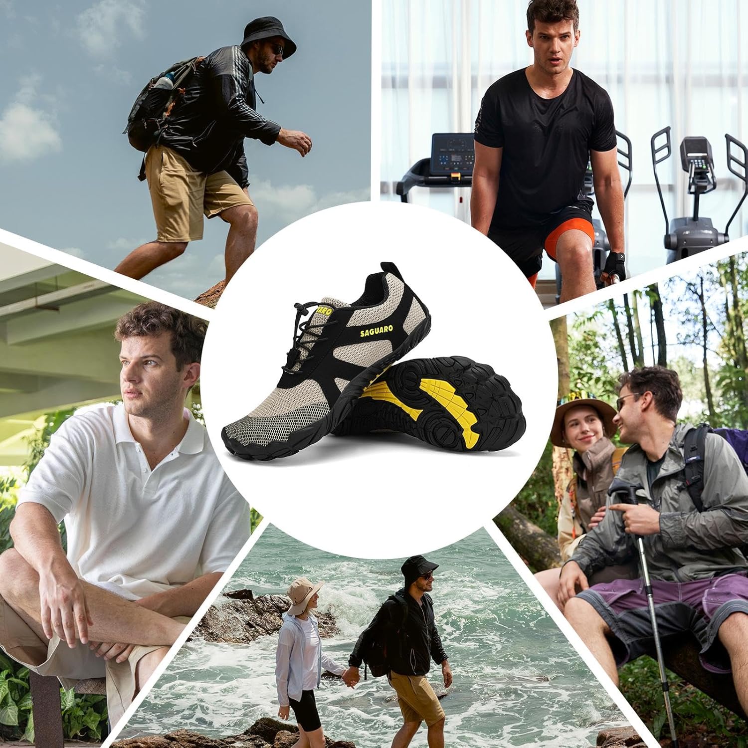 Detalle de SAGUARO Unisexe Chaussures Minimaliste pour Fitness et Multisports – Indoor & Outdoor