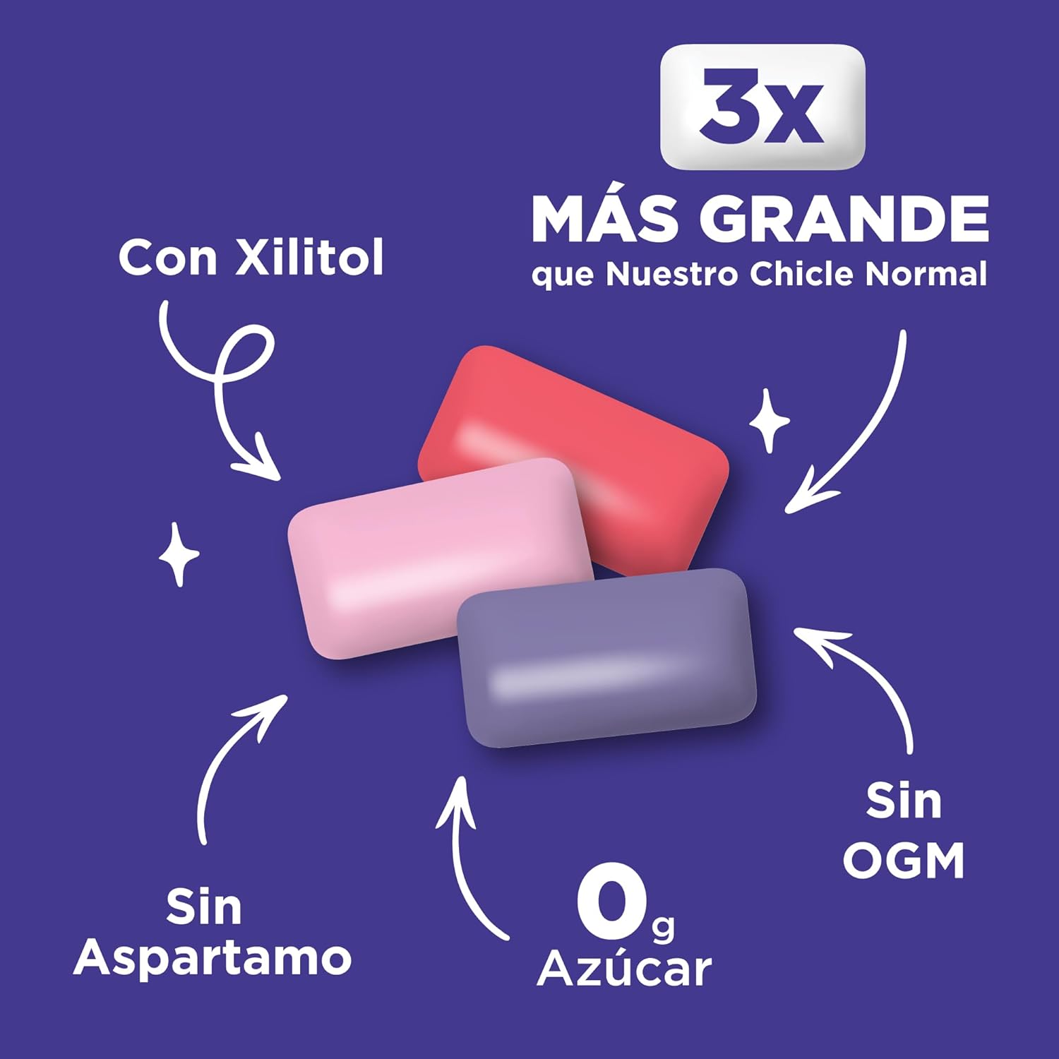 Thumbnail 3 de PUR Jumbo Gum 🍬 Goma sin Aspartamo con Xilitol, Sabores Uva y Sandía