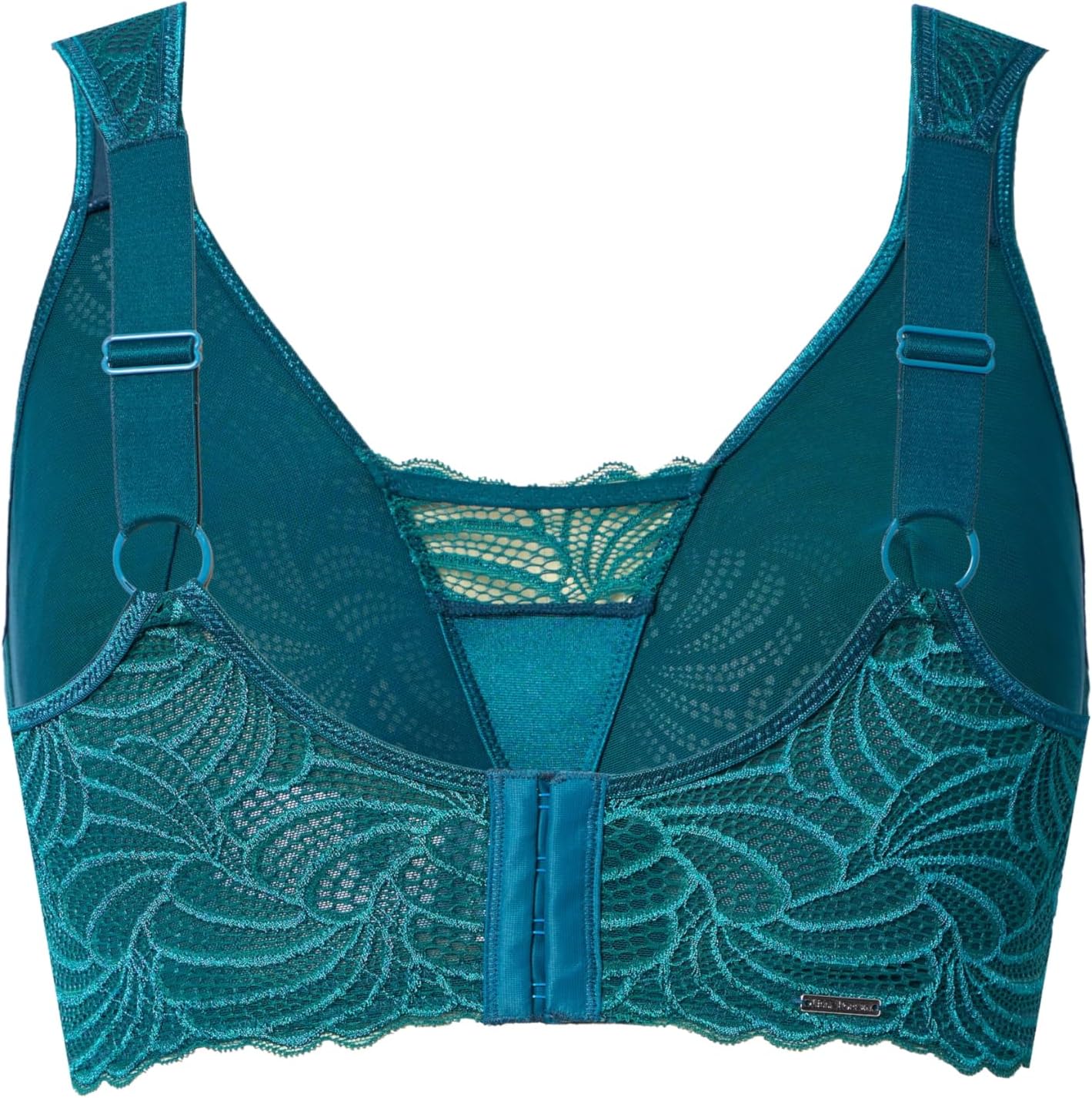 Detalle de Ulla Popken Bralette en dentelle transparente sans armatures – Coupe confortable, b-cup à F, Bretelles larges et réglables