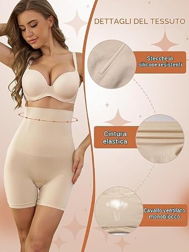 Detalle 2 de DIGZ Guaina Contenitiva Donna: pancera vita alta modellante, tessuto elastico e traspirante