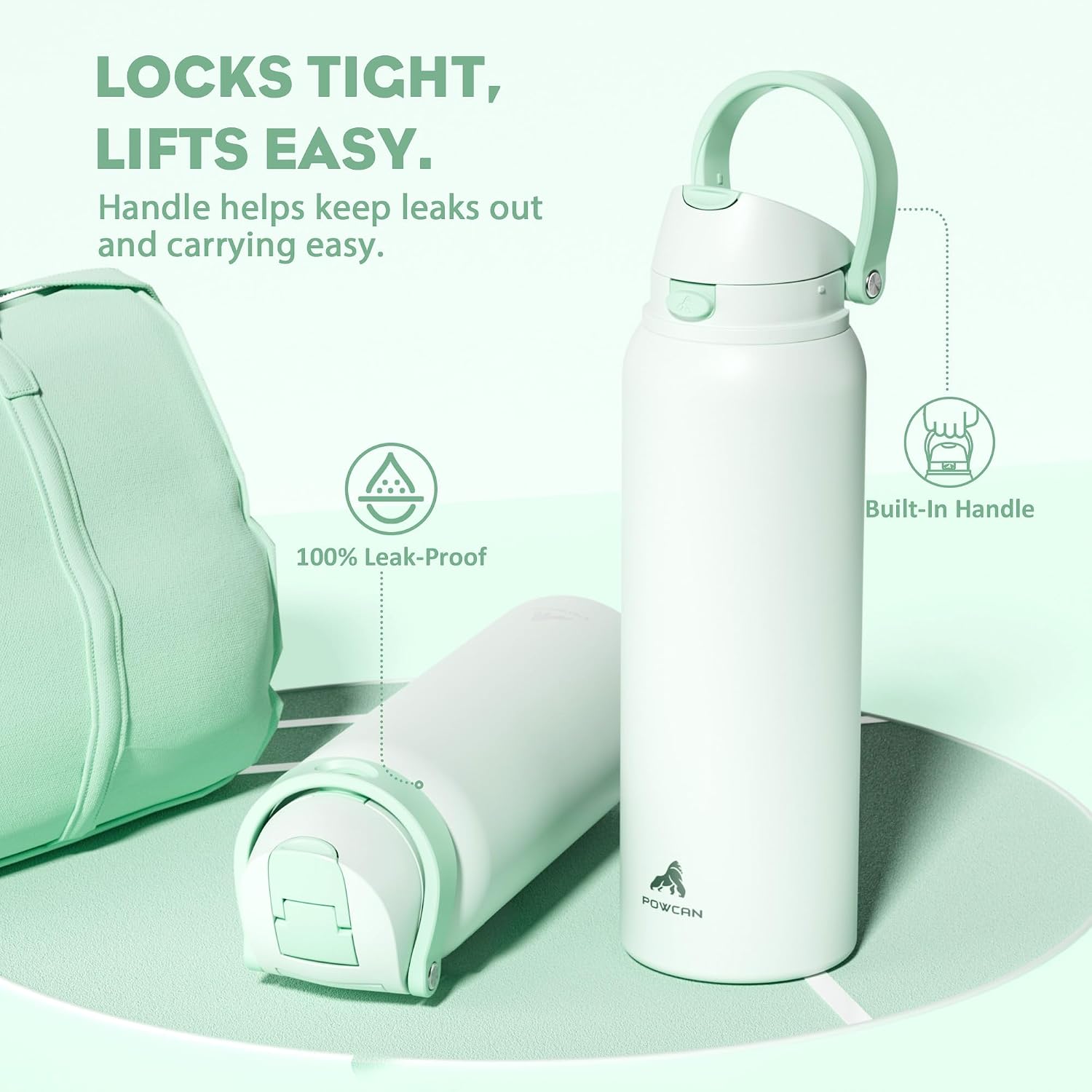Detalle de POWCAN Insulated Water Bottle, 40 oz