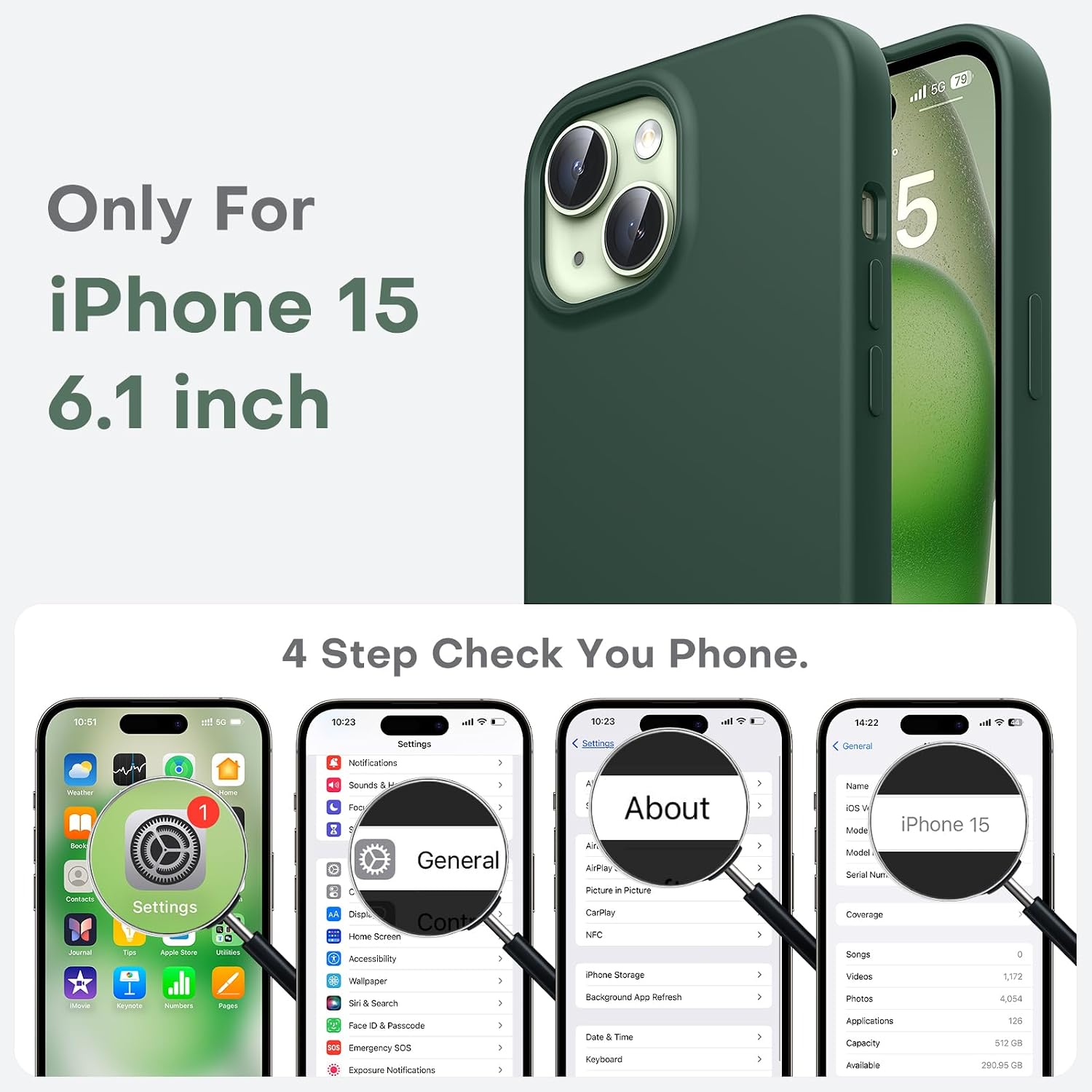 Detalle 2 de TOCOL Silicone Case for iPhone 15