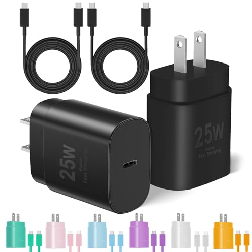 Detalle de MAILESI Type C Charger Fast Charging 25W Kit — 2x USB-C Chargers + 2 Long Cables (10ft & 6ft)