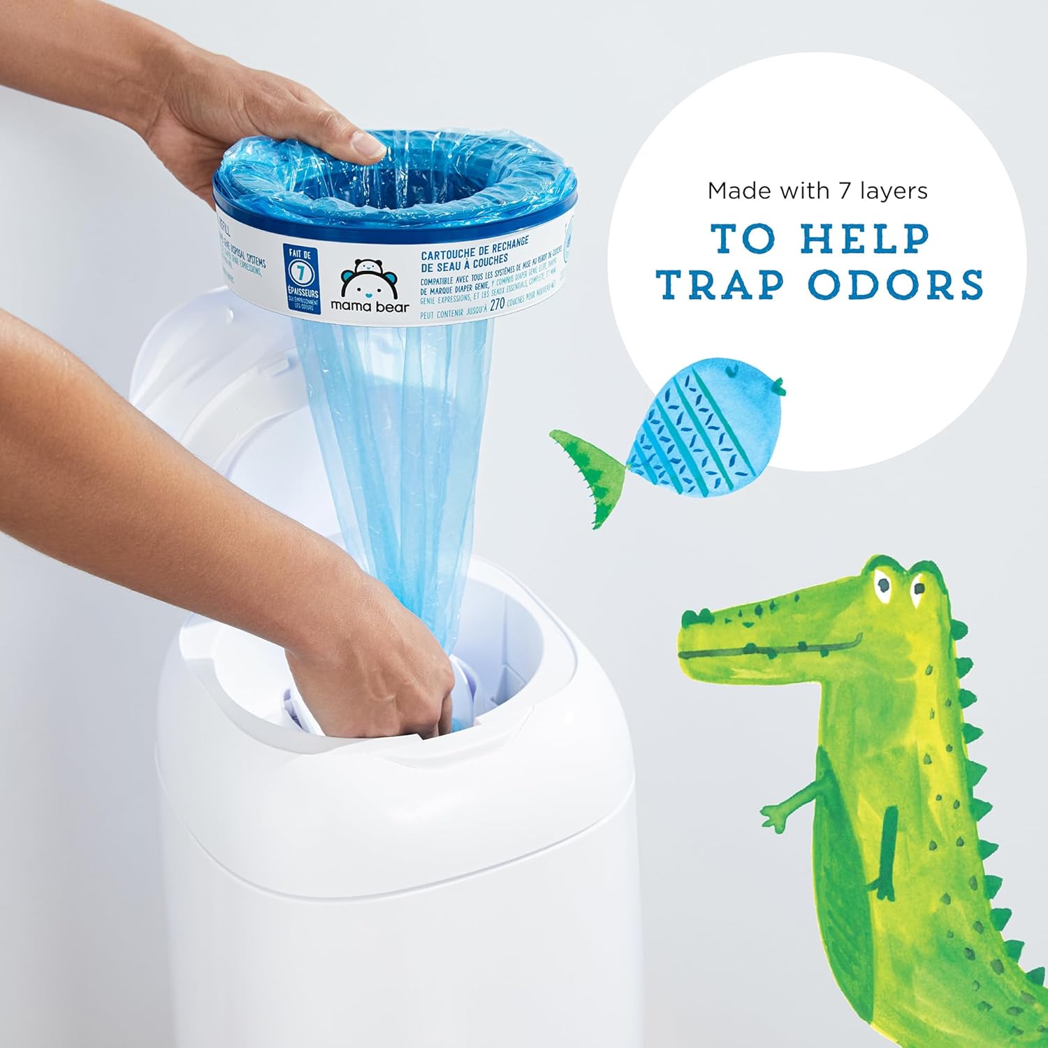 Thumbnail 1 de Mama Bear Diaper Pail Refills 1080 Count 🧷
