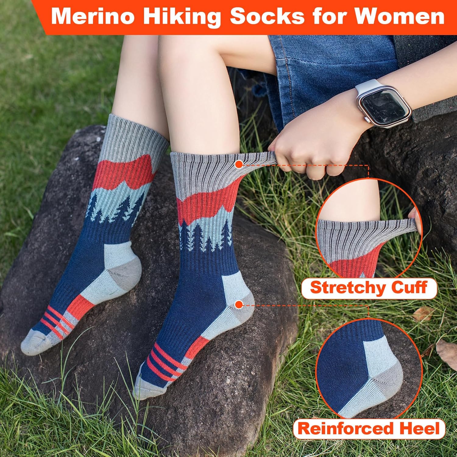 Thumbnail 3 de BONANGEL Merino Wandersocken Damen – Thermo-Trekking-Socken 3er Pack