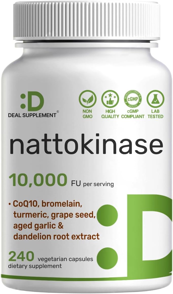 Detalle de Nattokinase Supplement, 240 Veggie Capsules