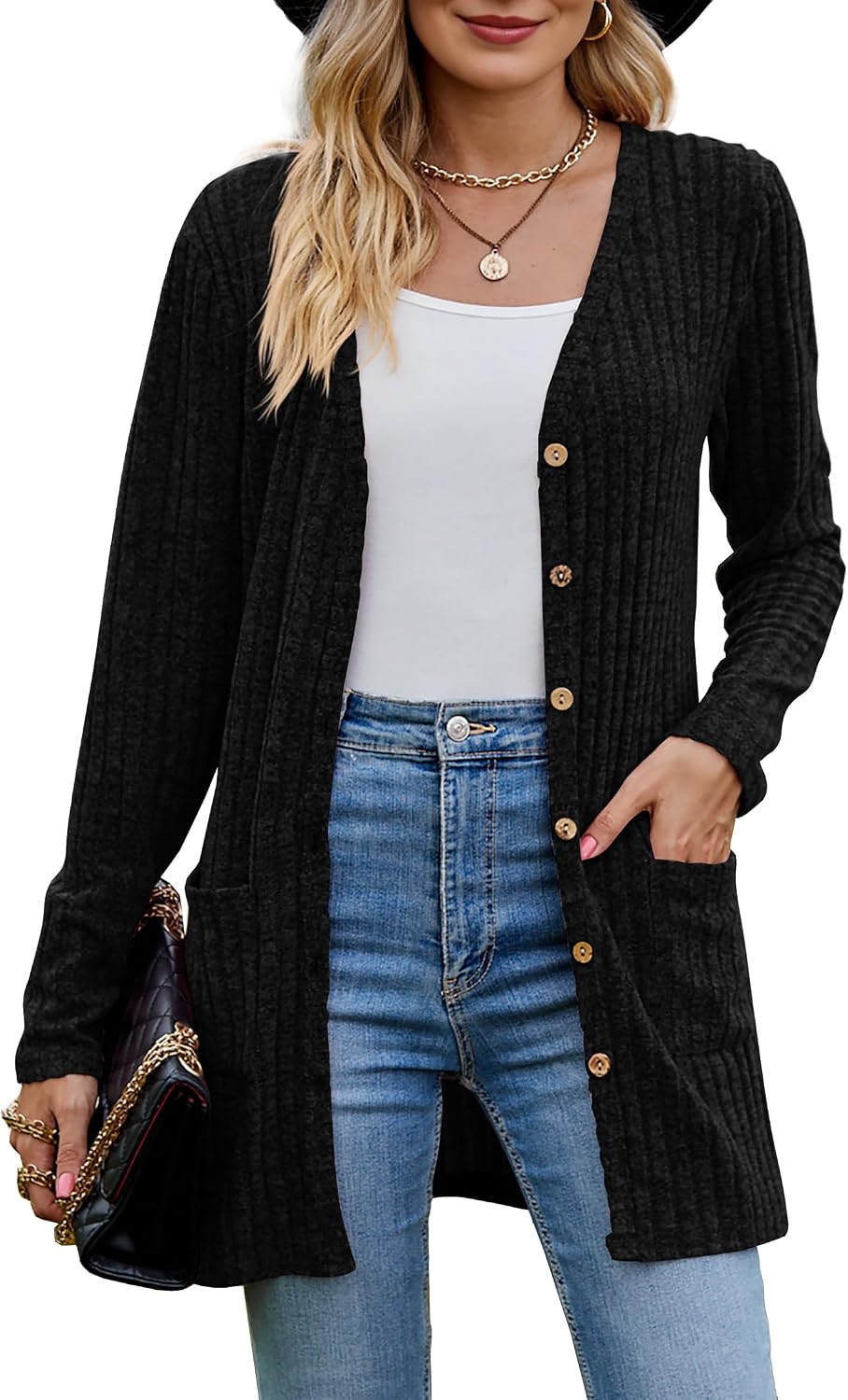 Thumbnail 6 de MYCOLORBLUE Alte Zeiten Strickjacke Damen