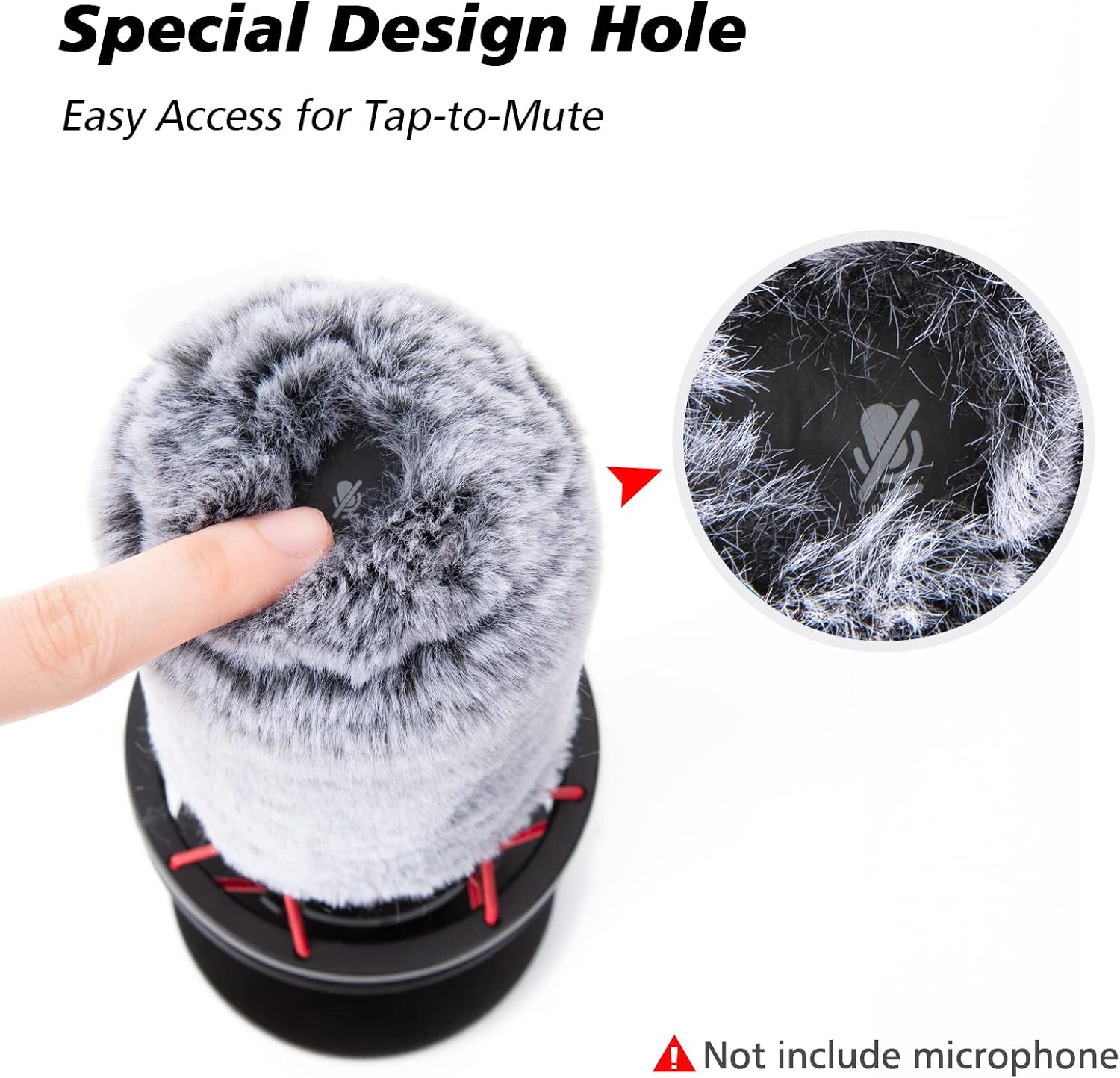 Detalle 2 de SUNMON MPN_JS_M_Foam_HPX_QC_Kit_01_UK Microphone Windscreen, Foam and Furry Covers