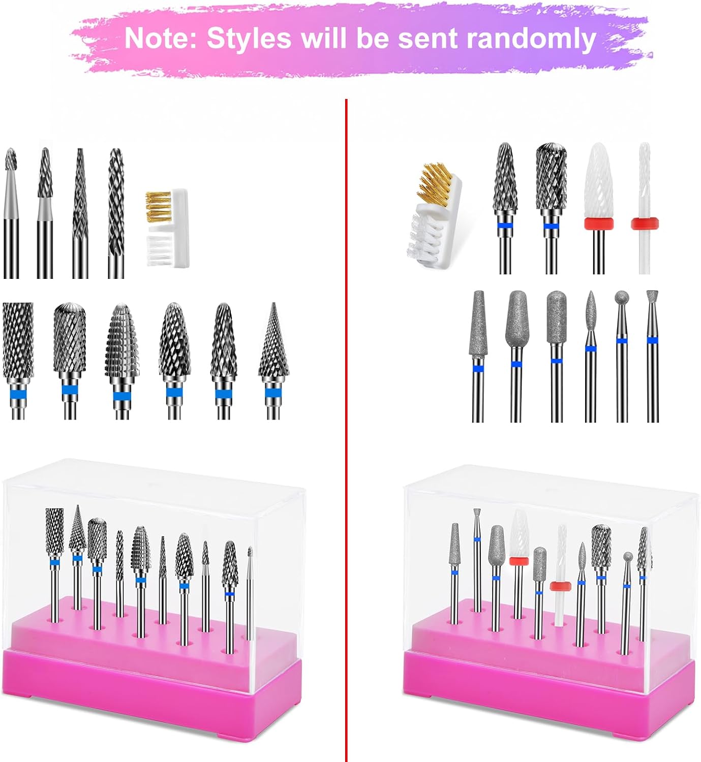 Detalle de CGBE 10 Punte Fresa Unghie 3/32 Pollici: Set professionale per rimozione gel e cura cuticole