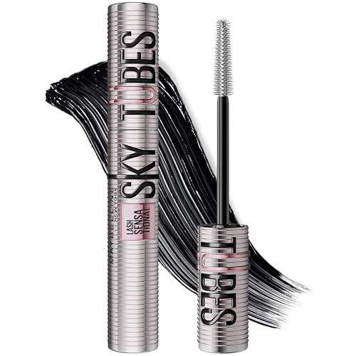 Detalle de Maybelline Lash Sensational Sky Tubes Tubing Mascara – Extension-Like Length, 24HR Wear