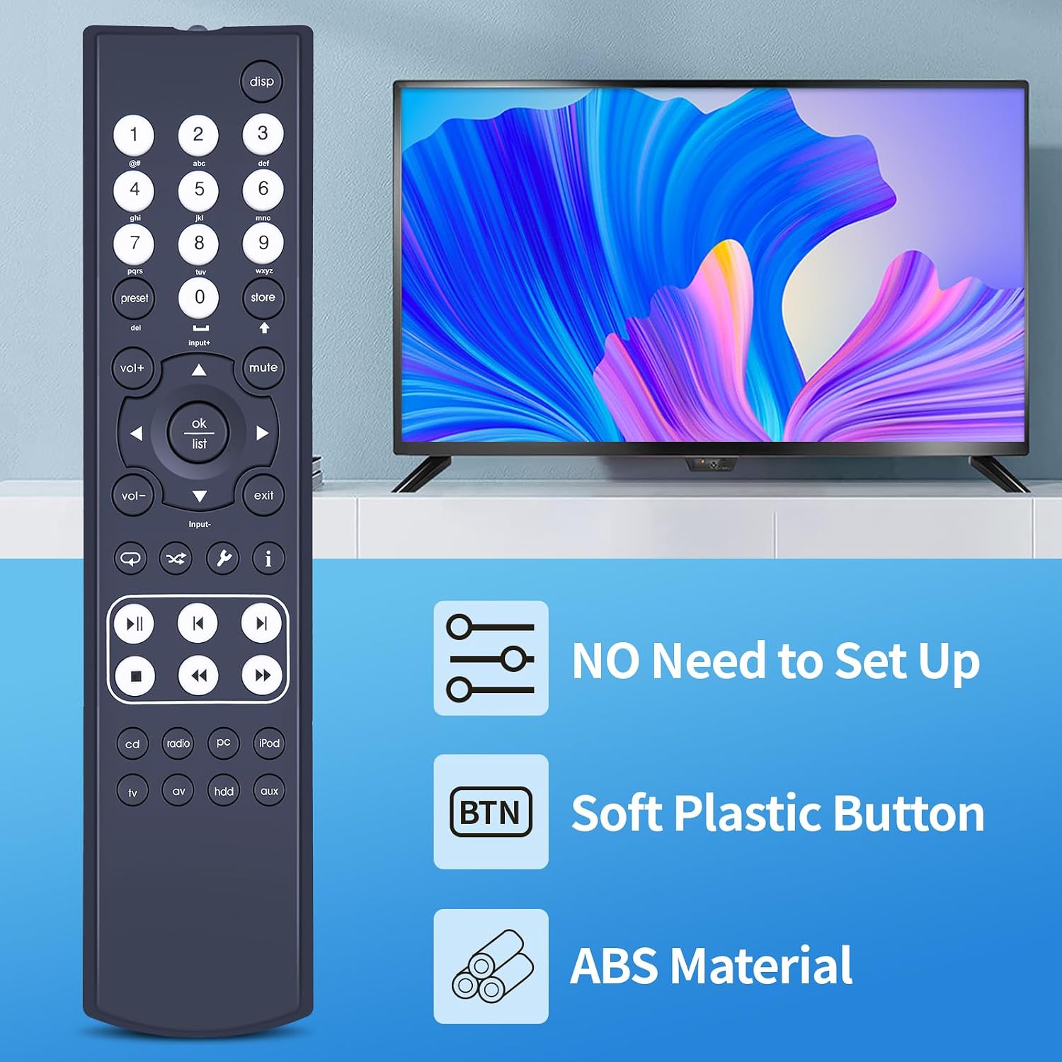 Thumbnail 1 de TCNOUMT replacement remote control for Naim SuperUniti & Uniti streamers/amplifiers