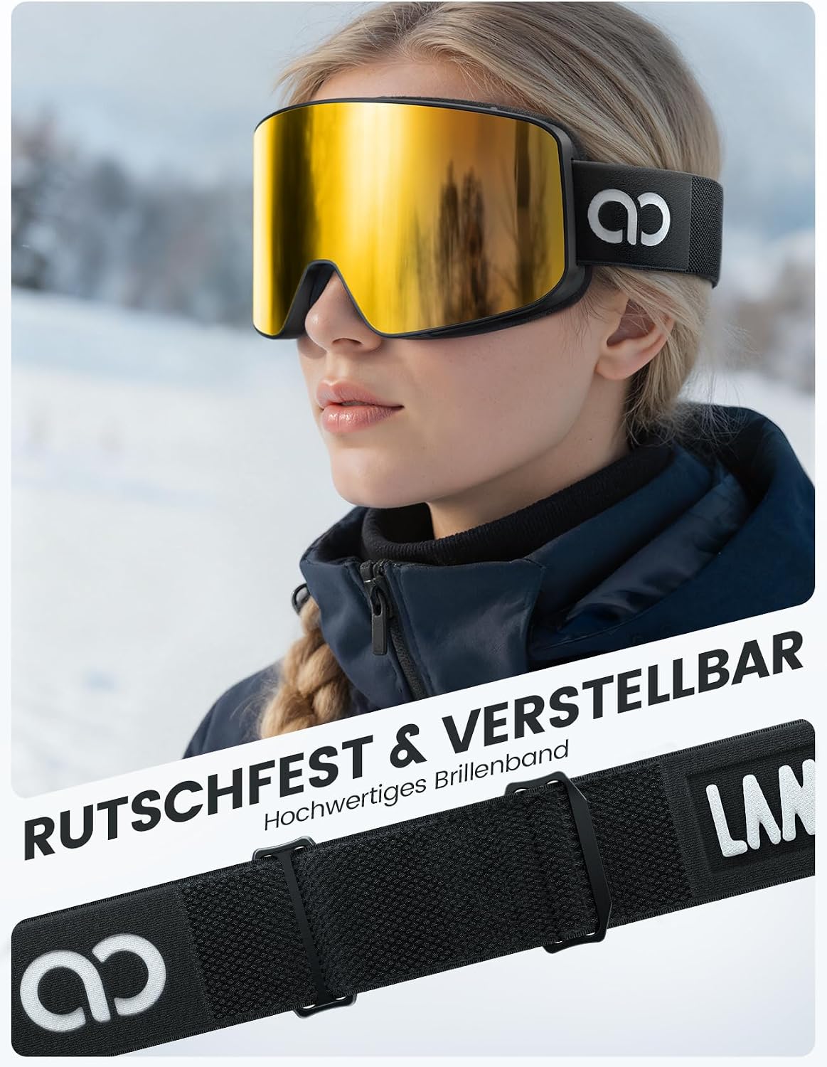 Detalle 2 de Lamicall Skibrille OTG – klare Sicht