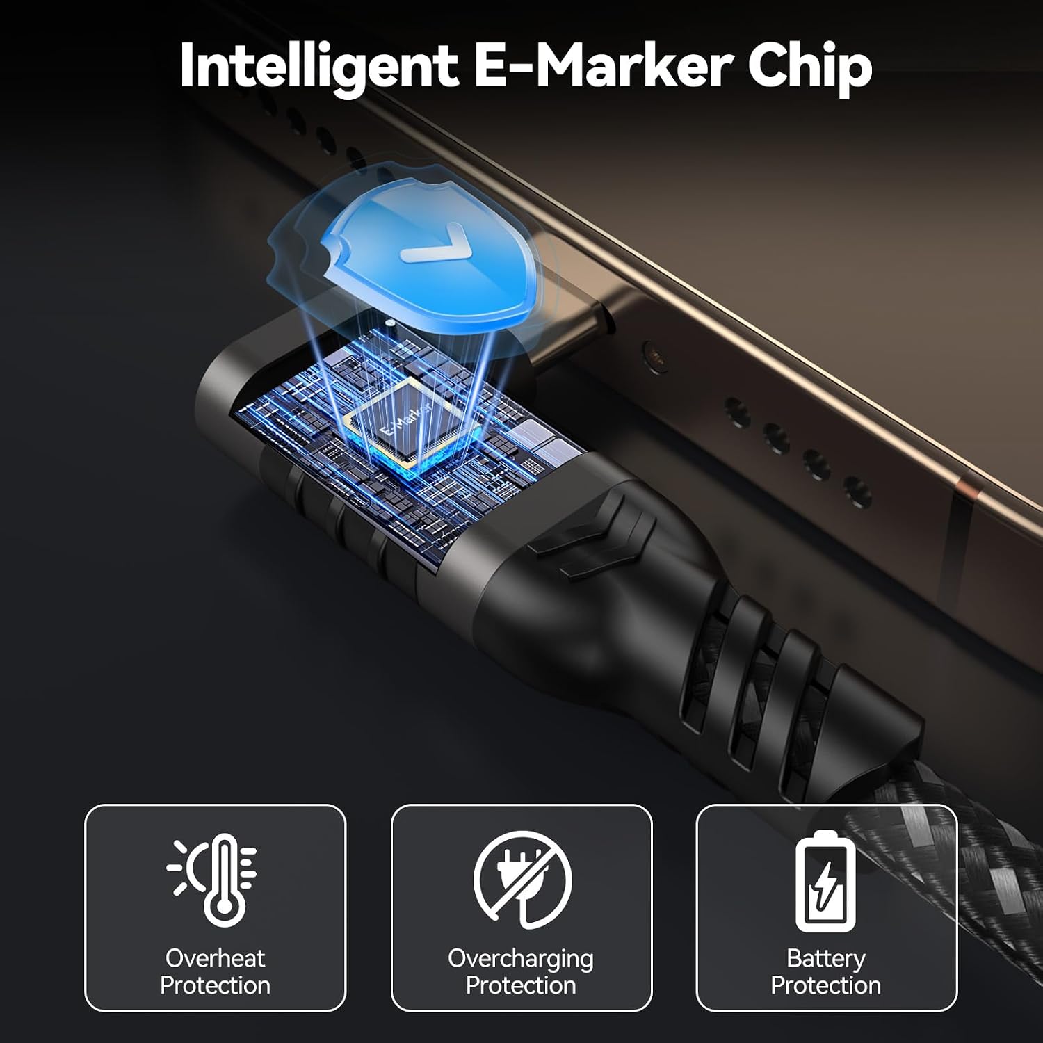 Detalle 2 de OTraki USB C Kabel Kurz 20cm Pack