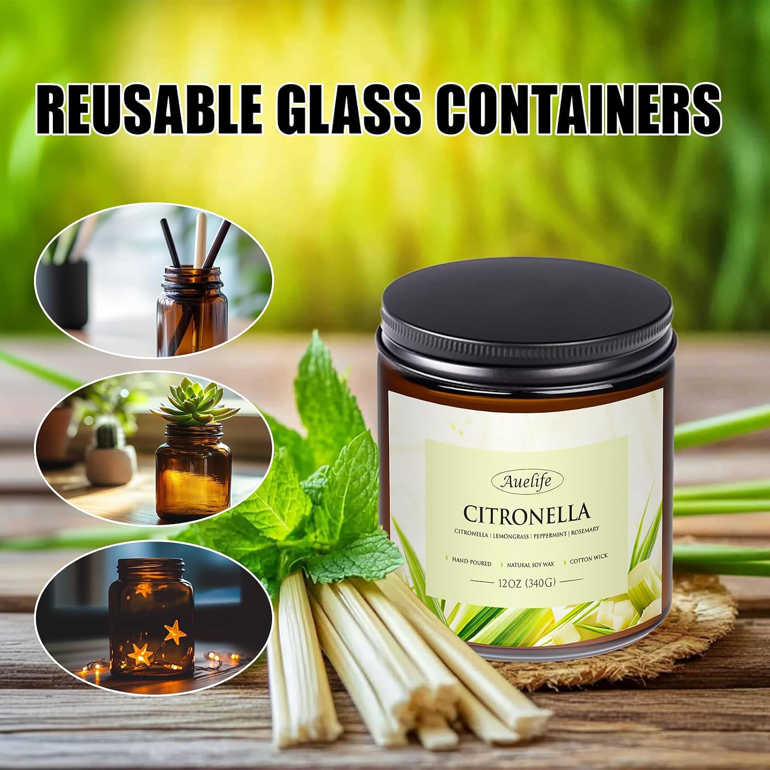 Thumbnail 3 de Auelife Citronella Candle 12 oz