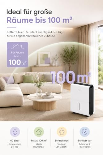 Detalle 2 de Comfee MDDP-50DEN7 Entfeuchter – 50 L/24h, Raumgröße ca. 250 m³ (100 m²)