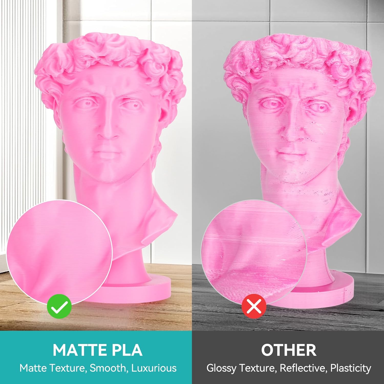 Thumbnail 3 de SUNLU Matte PLA Filament 1.75 mm Schwarz – 1 kg Matte Oberfläche, neat winding, für FDM 3D-Drucker