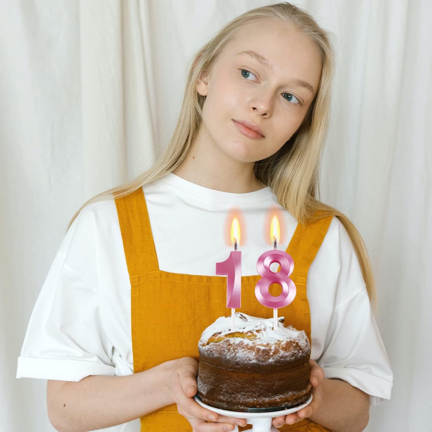 Thumbnail 4 de BEAN LIEVE Velas de cumpleaños números 0-9 rosas