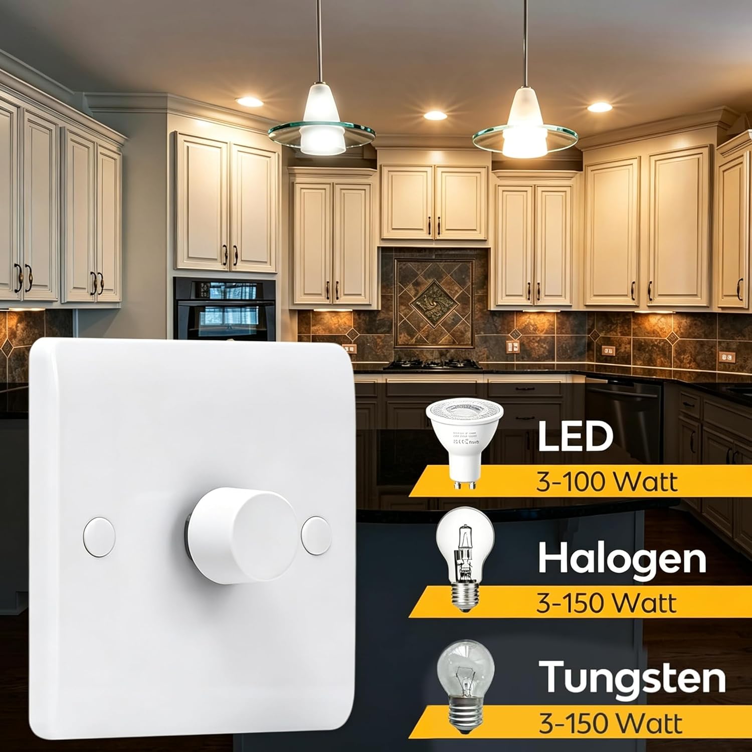 Detalle de Universal LED dimmer switch 1 gang 3-150W