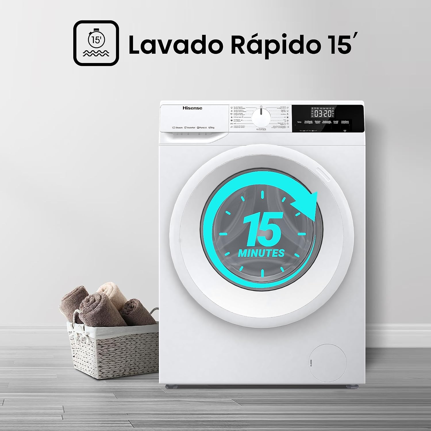 Detalle 2 de Hisense WDQE8014EVJM Lavasecadora 8+5 Kg