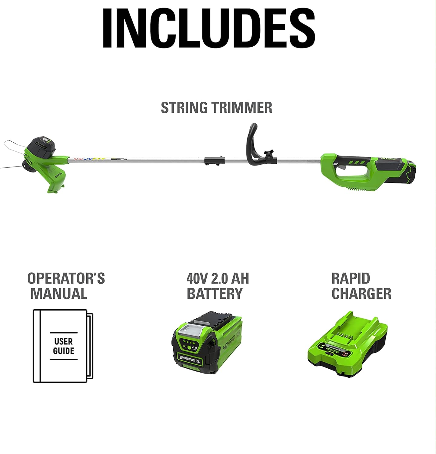 Thumbnail 5 de Greenworks Cordless String Trimmer, 40V