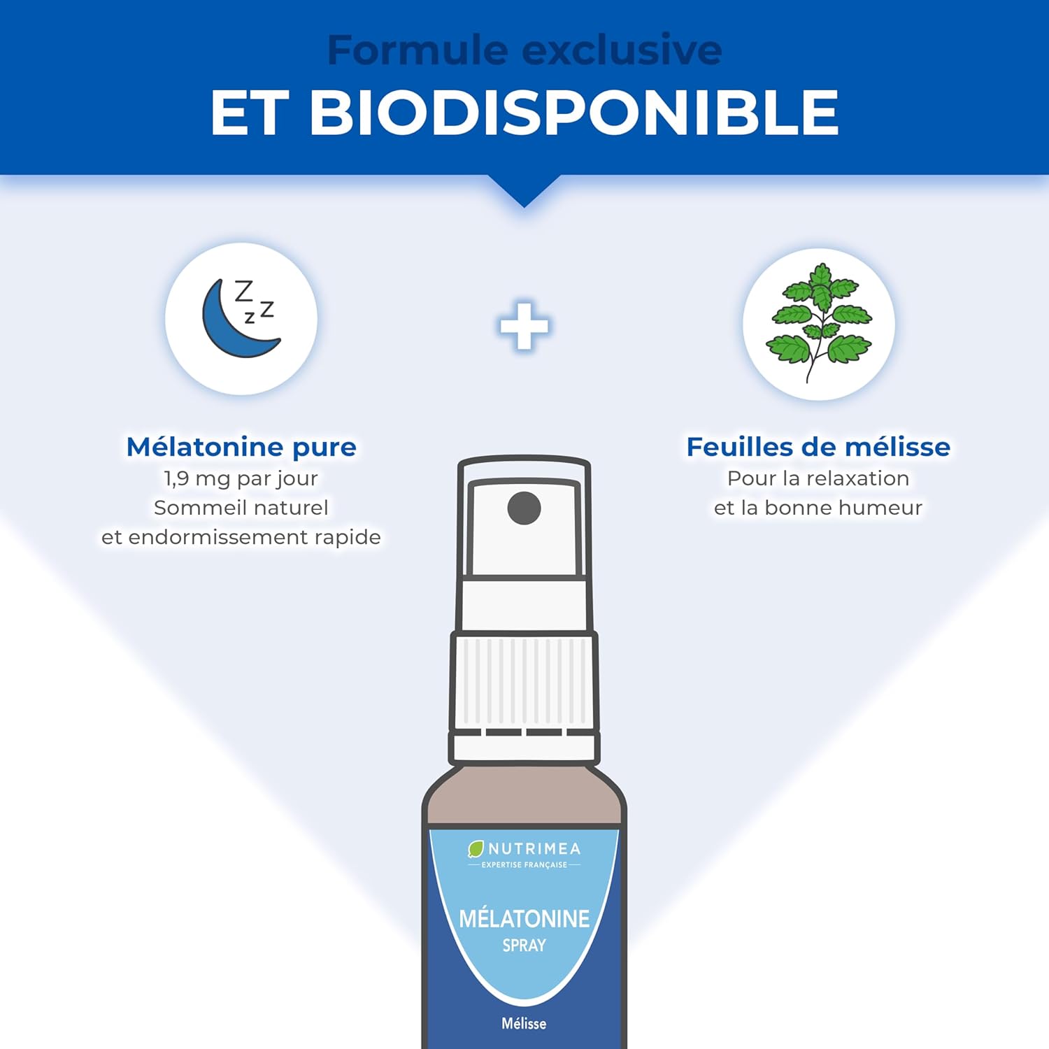 Detalle 2 de Nutrimea Spray Mélatonine 1,9 mg + Extrait de Mélisse BIO – spray buccal 20 ml