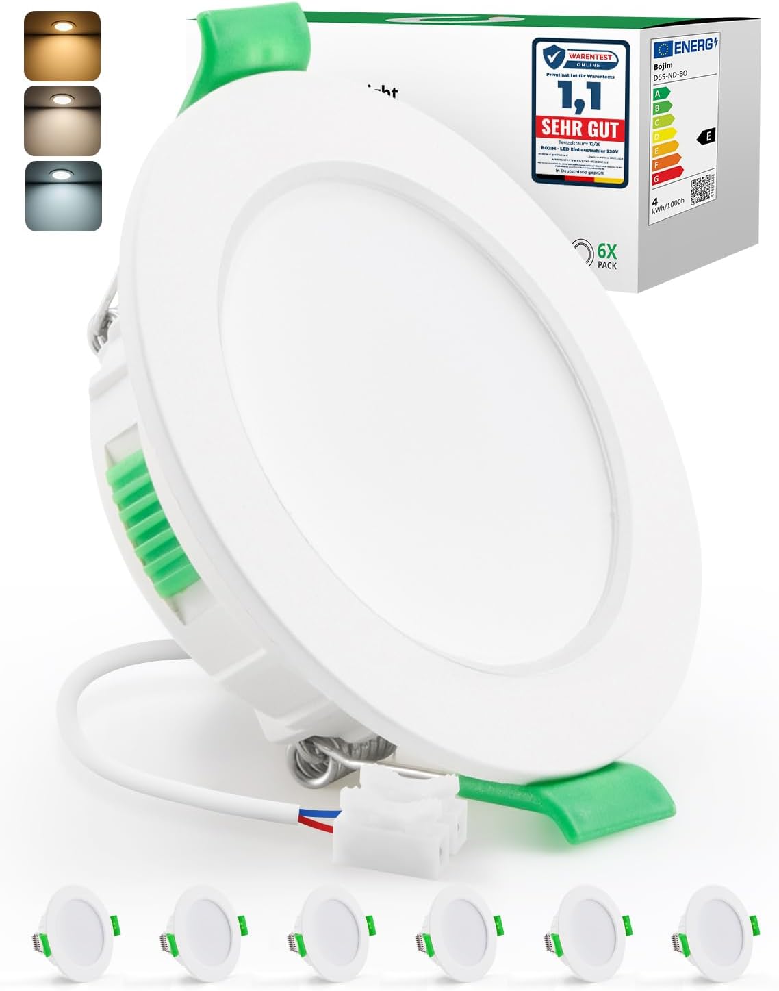 Detalle de BOJIM LED Spots 230V Flach 4W