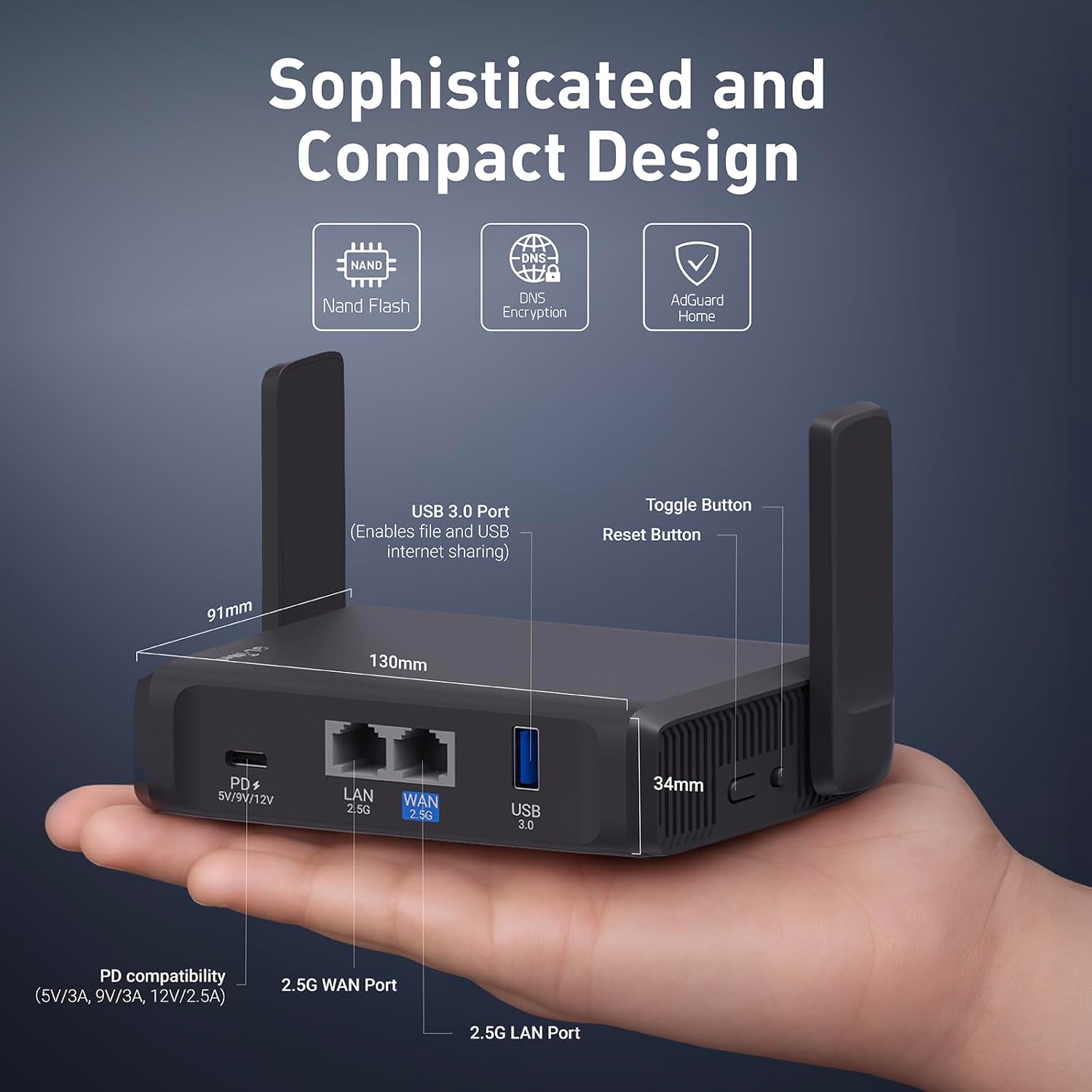 Thumbnail 5 de GL.iNet GL-BE3600 Slate 7 Reise-Router 490 Mbit/s 📶