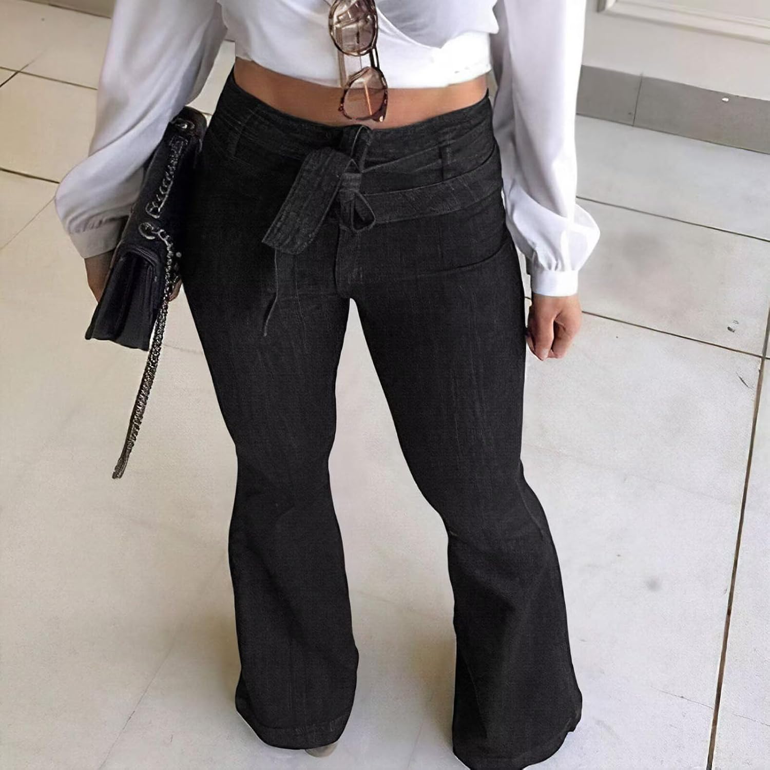Thumbnail 2 de KDF High Waisted Flare Jeans for Women