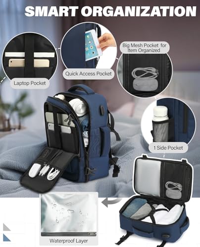 Detalle 2 de VANKEV 45x36x20 EasyJet Cabin Bag Underseat Travel Backpack