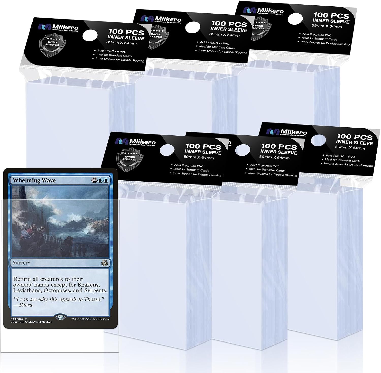 Detalle de Mlikero 600 Pack Card Sleeves ๐