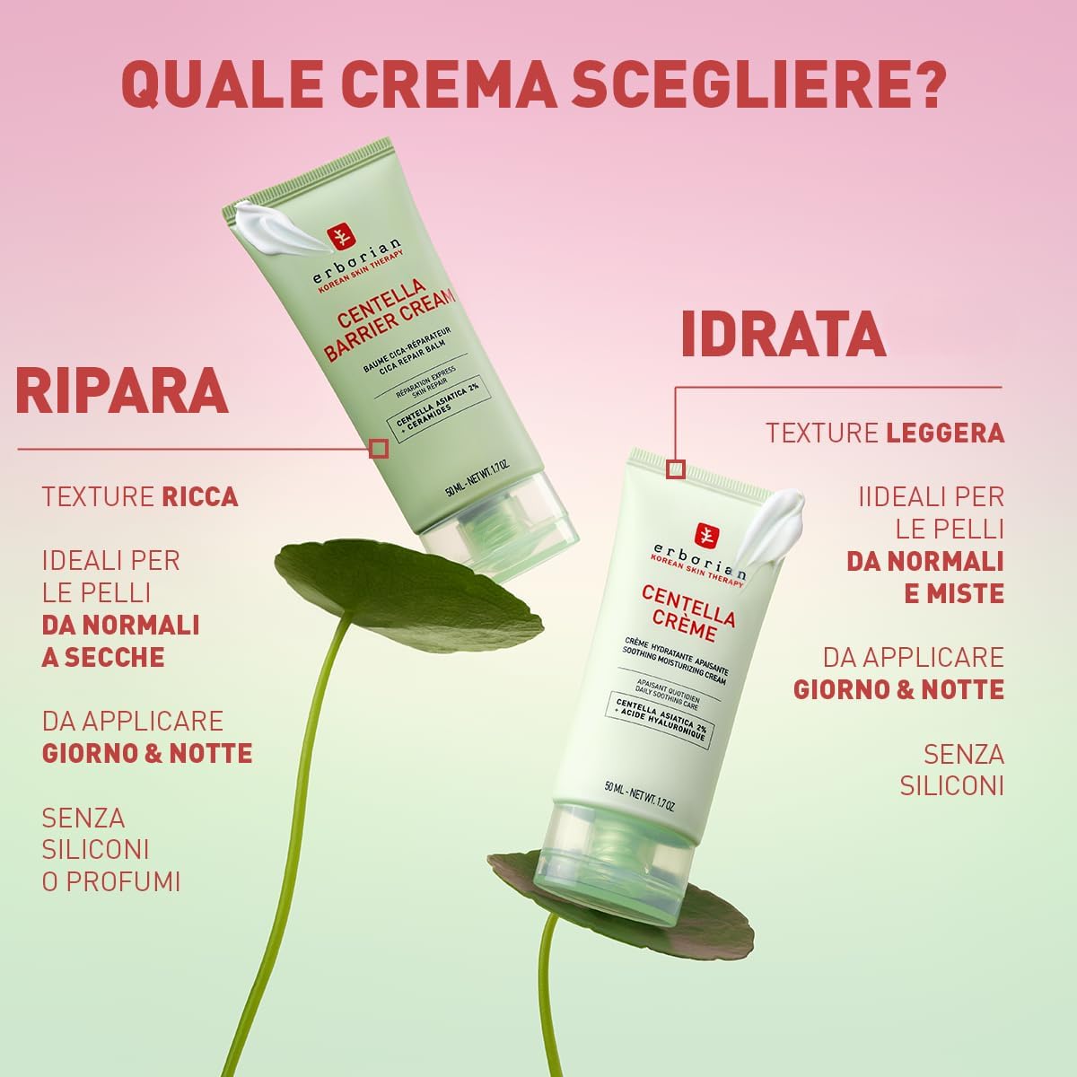 Detalle de Erborian Centella Barrier Cream 50 ml – Balsamo Cica-Riparatore per viso e corpo