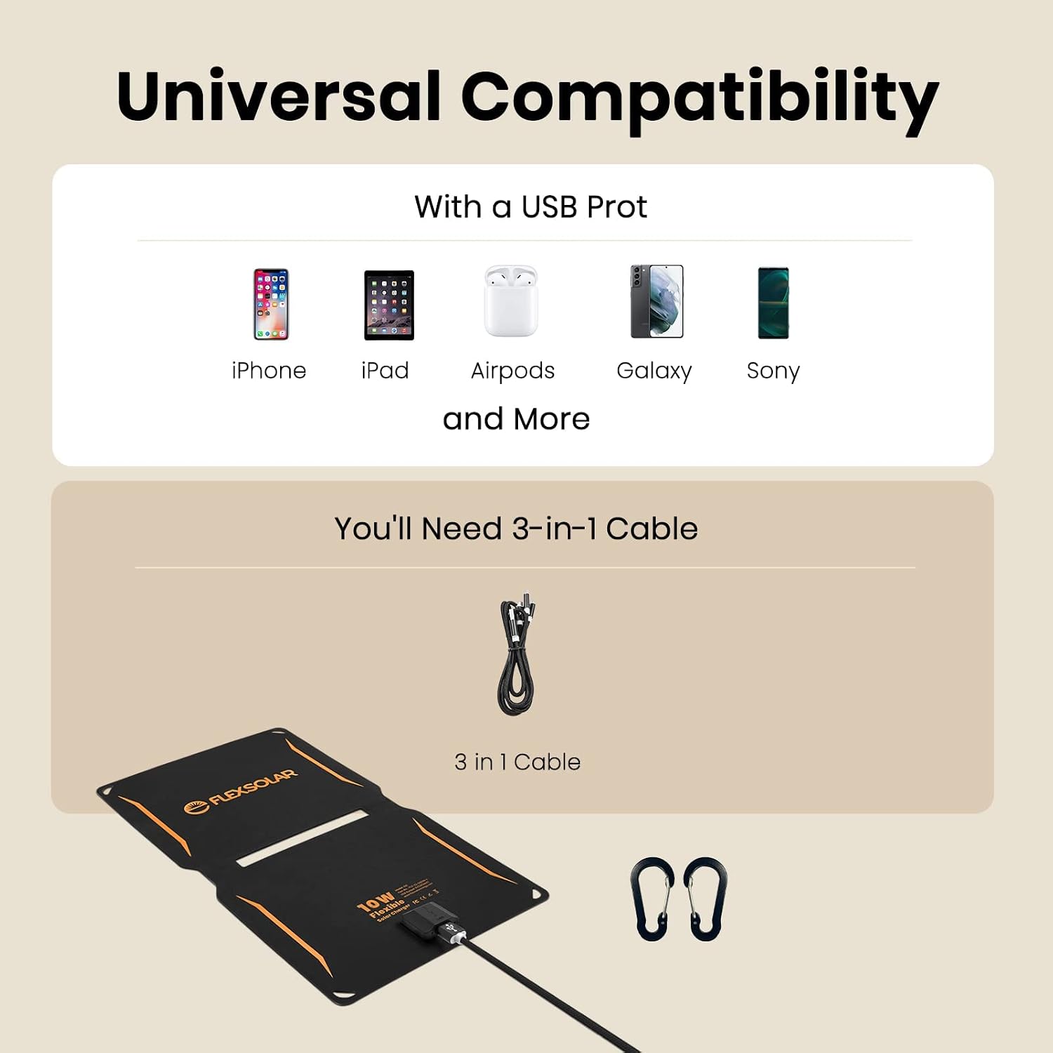 Thumbnail 4 de FlexSolar 10W Portable Solar Charger