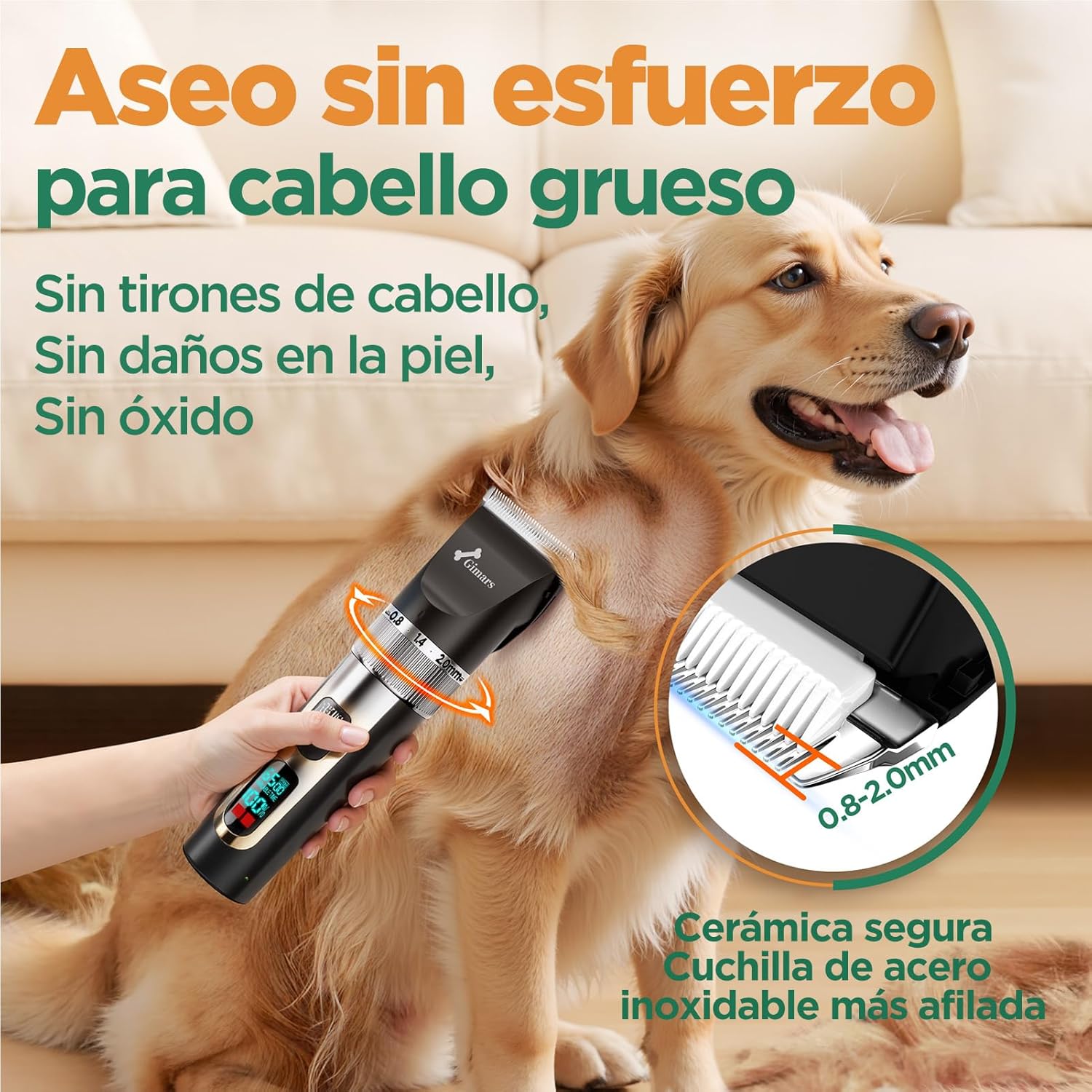 Thumbnail 2 de Gimars Gimars máquina cortar pelo perros 7000 rpm