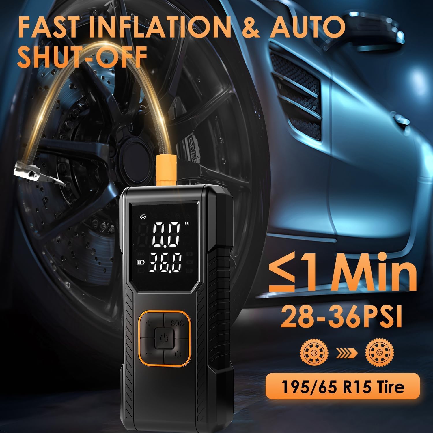 Thumbnail 1 de FUPYG Portable Tire Inflator 150 PSI