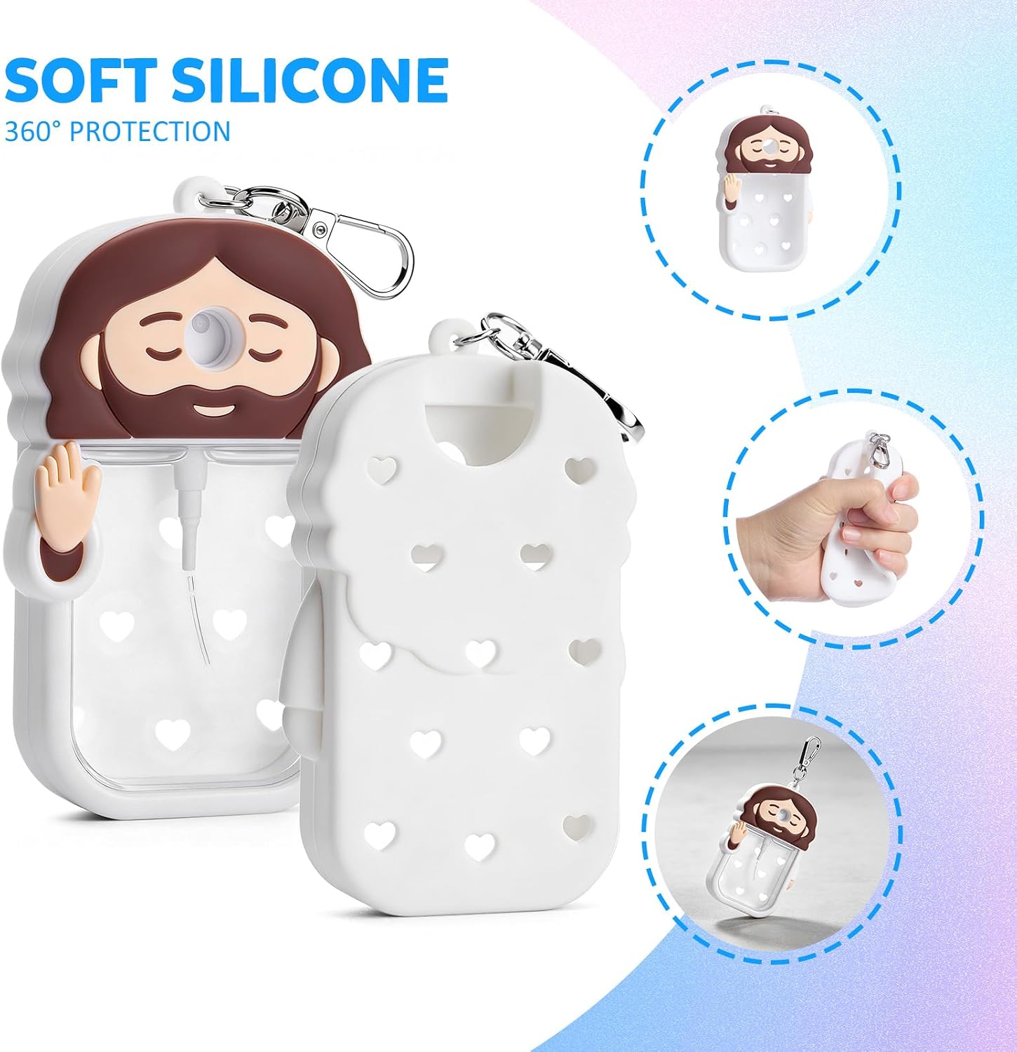 Thumbnail 1 de Cornholepy Silicone Case for Touchland Spray Bottles, 30 mL Holder with Clip
