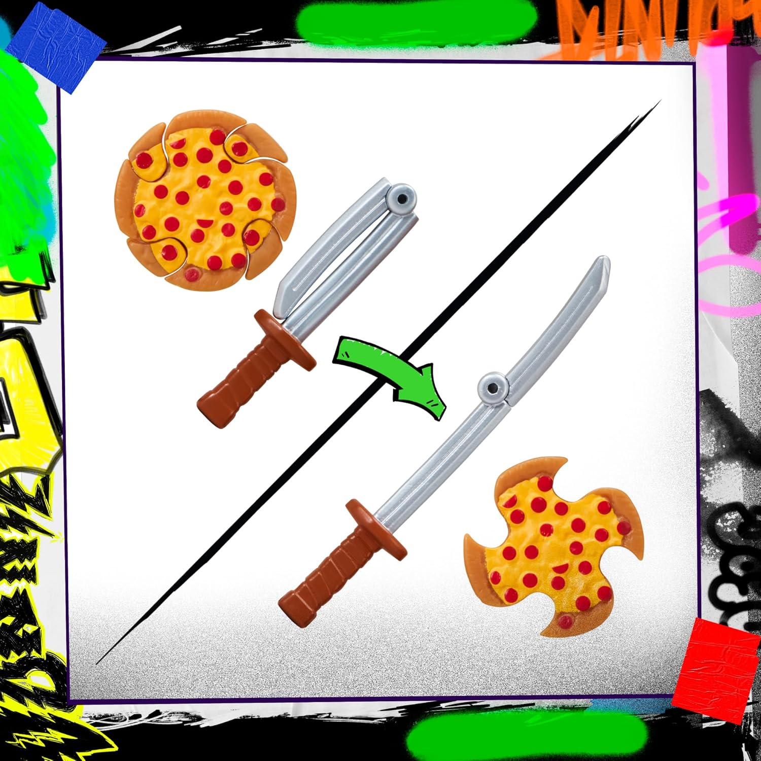 Thumbnail 6 de Teenage Mutant Ninja Turtles – Leonardo, Figurine Deluxe 15 cm, transformable 2 en 1