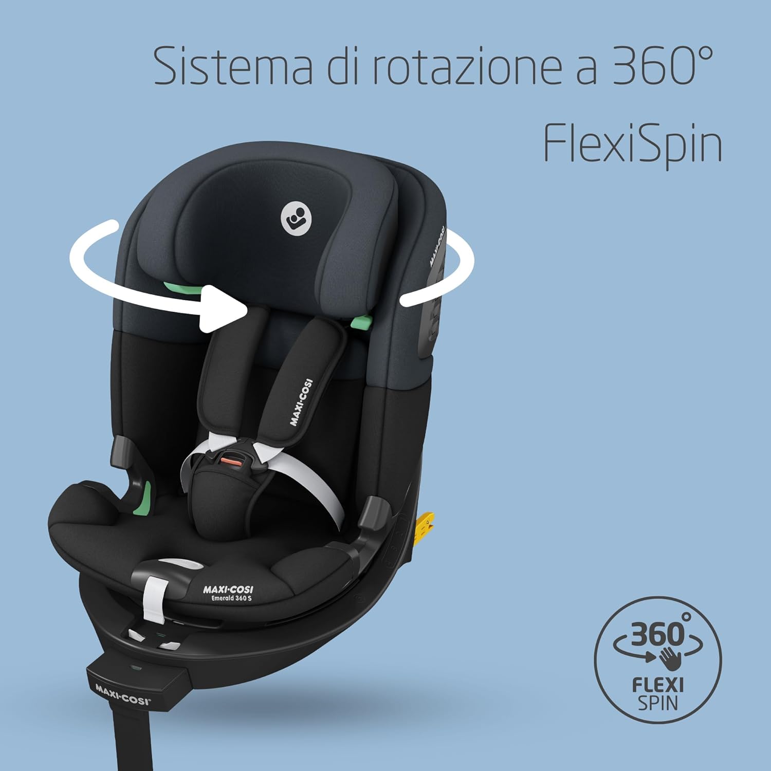 Detalle de Maxi-Cosi Emerald 360 S i-Size: seggiolino auto girevole 0-12 anni (40-150 cm) con protezione G-CELL