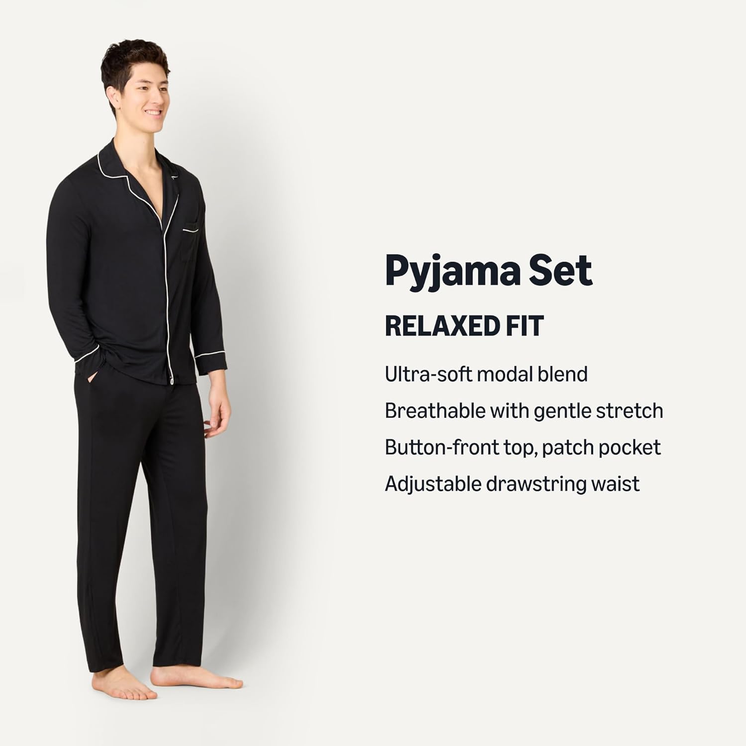 Thumbnail 3 de Amazon Essentials x Sofia Grainge men’s pyjama set with relaxed fit and modal jersey comfort