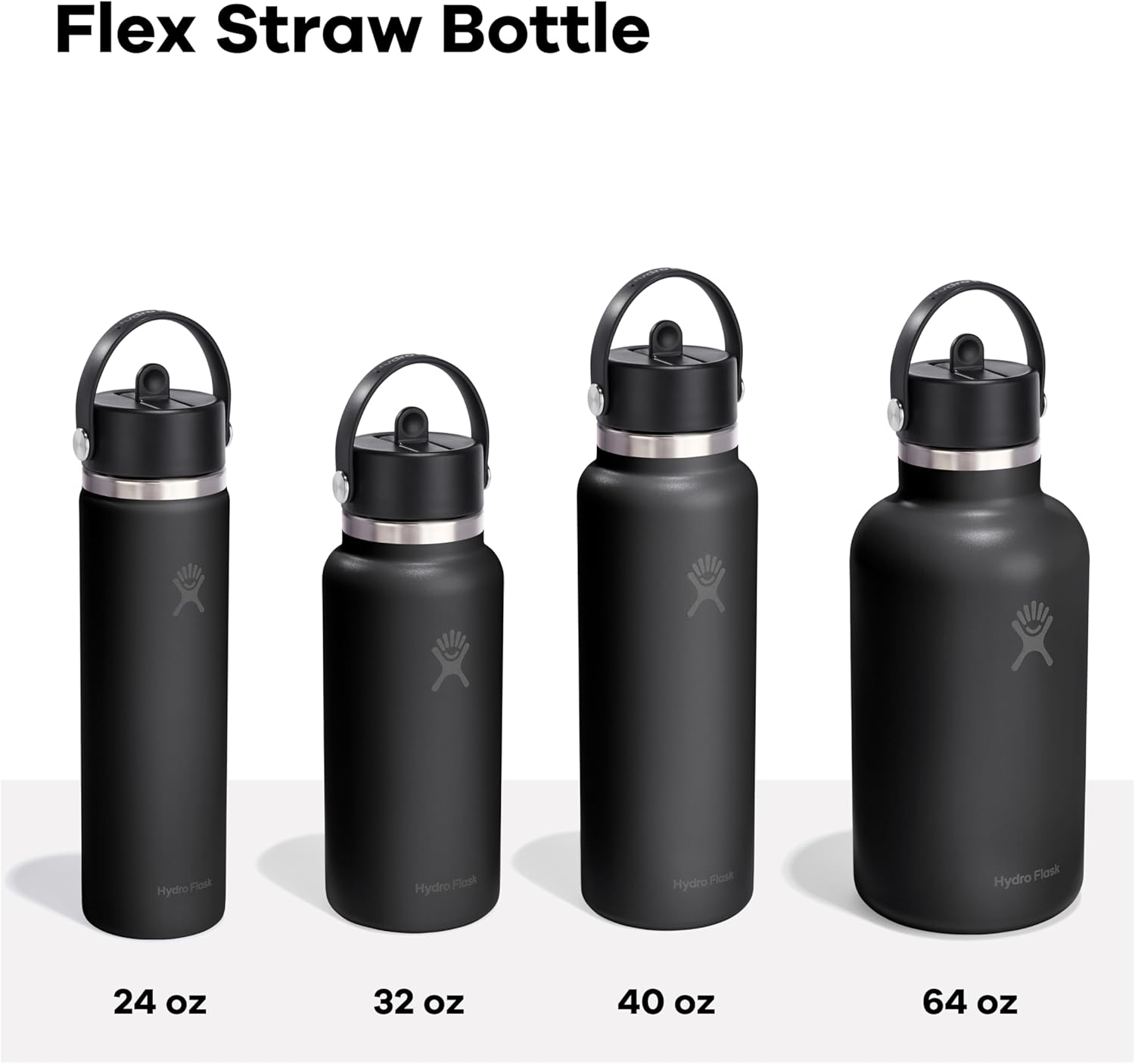 Thumbnail 3 de Hydro Flask 64 Oz Harbor Blue Insulated Wide Mouth Water Bottle with Leakproof Straw Cap