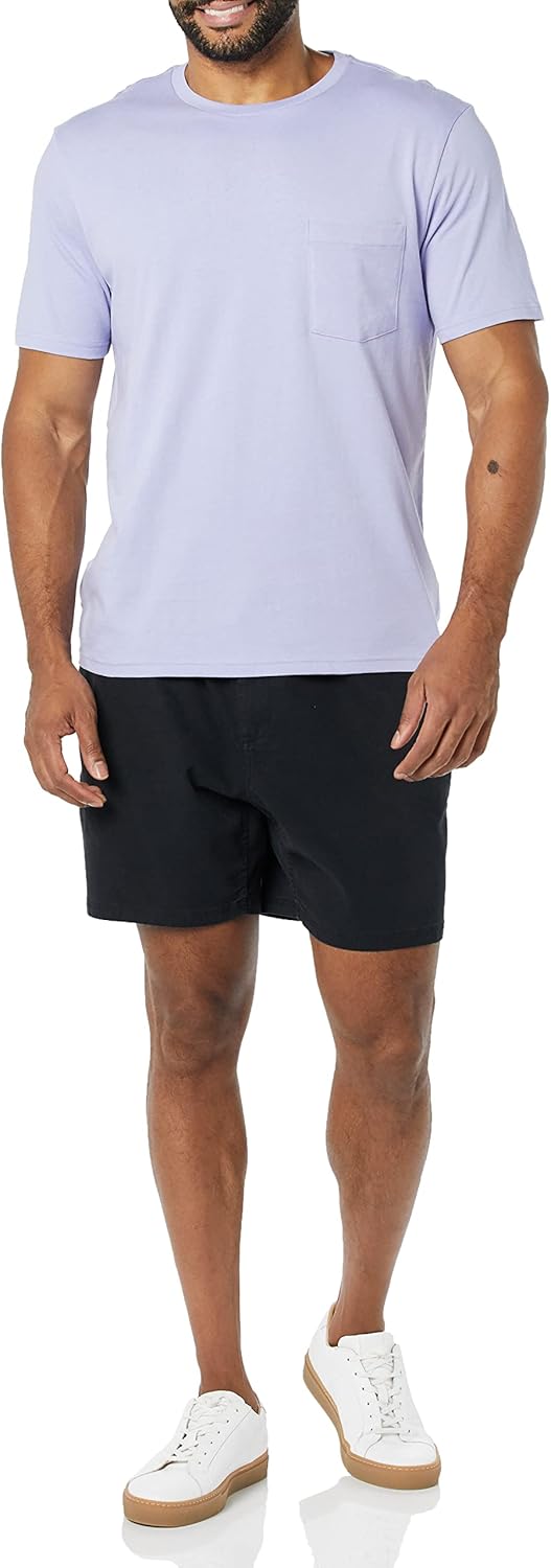 Thumbnail 3 de Amazon Essentials Herren T-Shirt mit kurzen Ärmeln, Rundhalsausschnitt und Brusttasche – 2er-Pack, normaler Schnitt