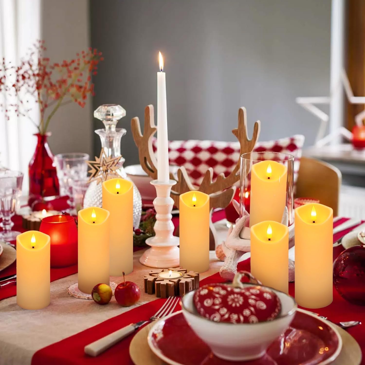 Detalle 2 de LIVEN flameless candles 24 pack with remote