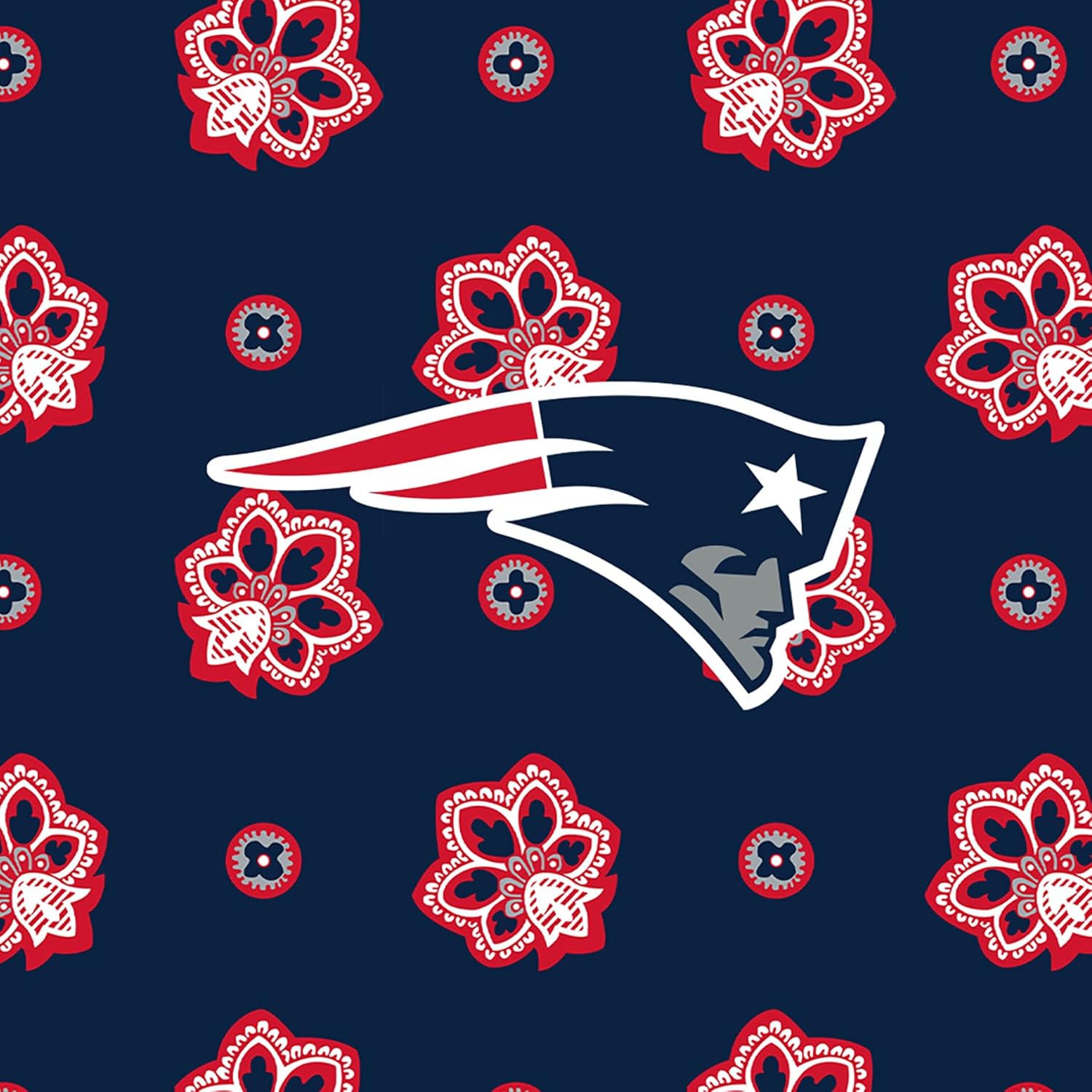 Thumbnail 4 de Vera Bradley Women’s Cotton NFL Small Backpack (New England Patriots/Nautical Blue/Red Bandana)