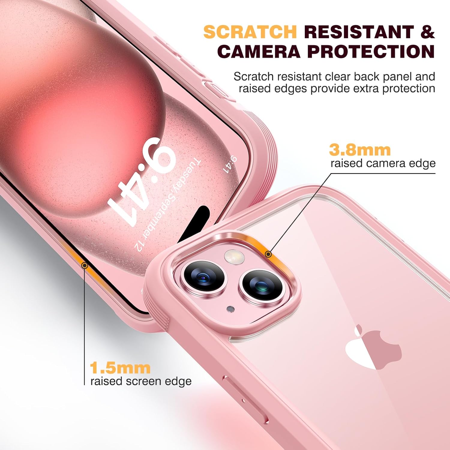Thumbnail 5 de Diaclara iPhone 15 rugged case with 6.1" screen protector